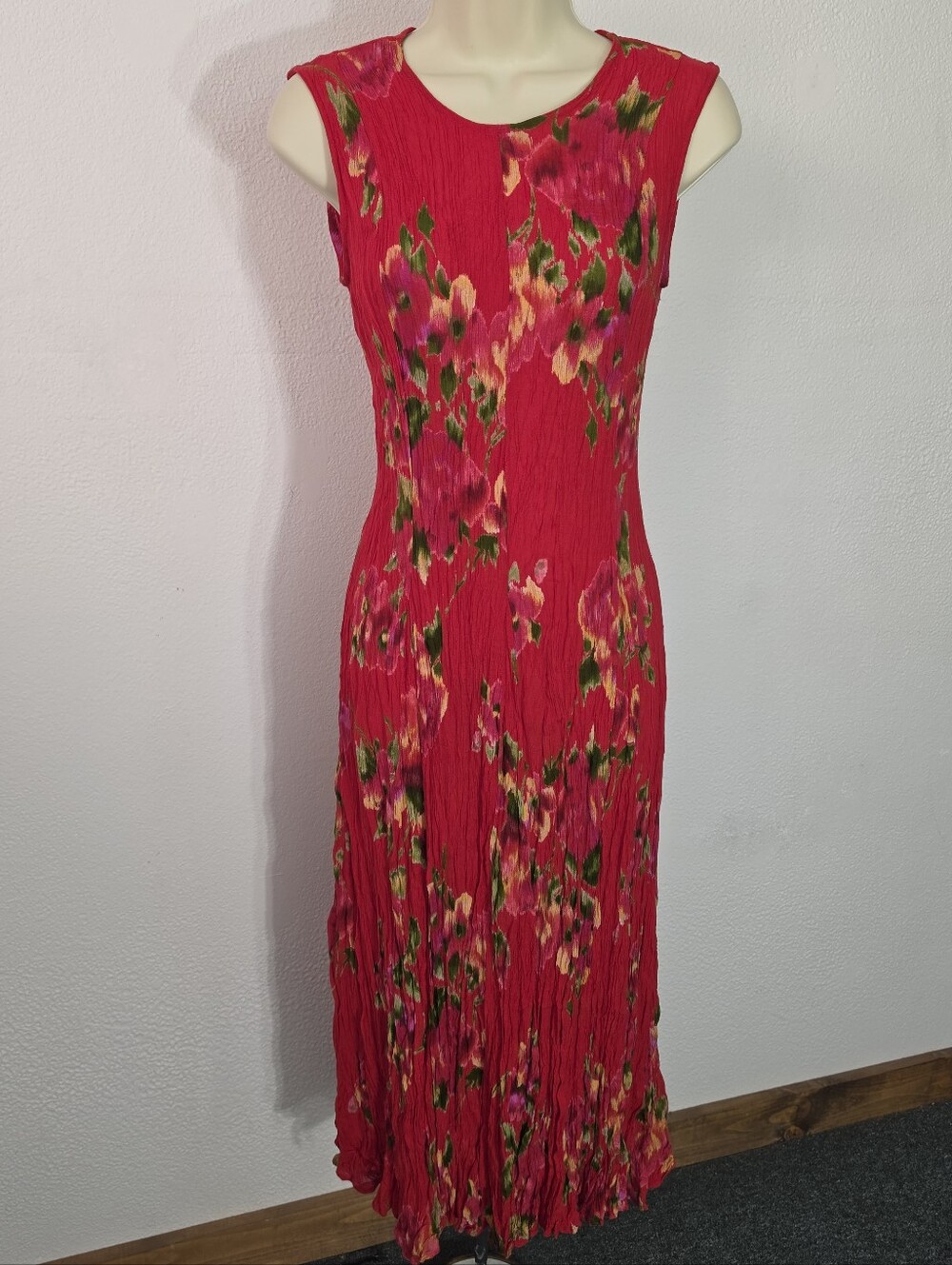 American Angel Dress Midi Tie Back Sleeveless Red Size S Small - Picture 13 of 16